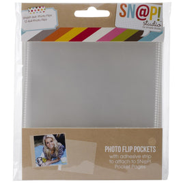 4"X4" - Simple Stories Sn@p! Photo Flips For 6"X8" Binders 12/Pkg