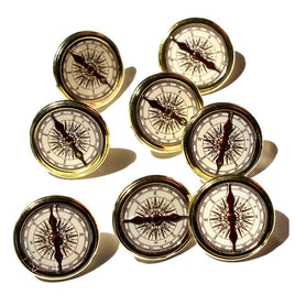 Compass - Eyelet Outlet Shape Brads 12/Pkg