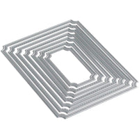 Stitched Indented Rectangle -Elizabeth Craft Metal Die