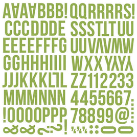 Green - Simple Stories Color Vibe Foam Alpha Stickers 6"X12" 129/Pkg