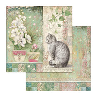 Orchids & Cats, 10 Designs/1 Each - Stamperia Double-Sided Paper Pad 12"X12" 10/Pkg