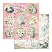 Orchids & Cats, 10 Designs/1 Each - Stamperia Double-Sided Paper Pad 12"X12" 10/Pkg