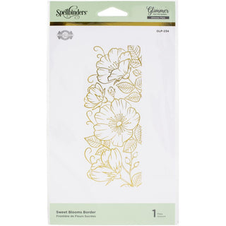 Sweet Blooms Border-Delicate Impressions - Spellbinders Glimmer Hot Foil Plate By Becca Feeken
