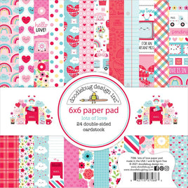 Lots Of Love, 12 Designs - Doodlebug Double-Sided Paper Pad 6"X6" 24/Pkg