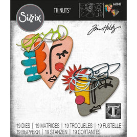 Sizzix Thinlits Dies By Tim Holtz 19/Pkg-Abstract Faces