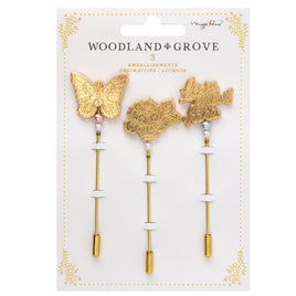 Maggie Holmes Woodland Grove Charm Pins 3/Pkg