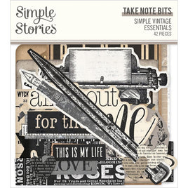 Take Note - Simple Vintage Essentials Bits & Pieces Die-Cuts 42/Pkg