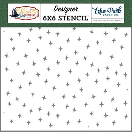 Charming Sparkles, Wizards & Company - Echo Park Stencil 6"X6"