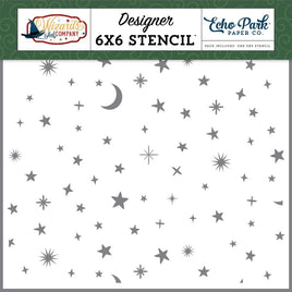 Magical Night Sky, Wizards & Company - Echo Park Stencil 6"X6"