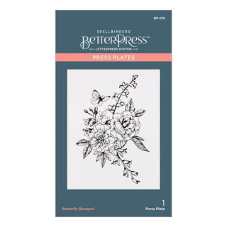 Butterfly Bouquet 1/Pkg - Spellbinders BetterPress Letterpress System Press Plates
