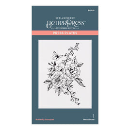 Butterfly Bouquet 1/Pkg - Spellbinders BetterPress Letterpress System Press Plates
