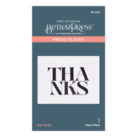 Big Thanks 1/Pkg - Spellbinders BetterPress Letterpress System Press Plates