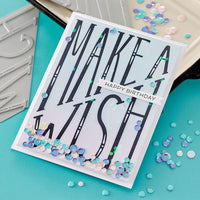 Diagonal Make A Wish 2/Pkg - Spellbinders BetterPress Letterpress System Press Plates
