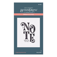 A Note From Me To You 1/Pkg - Spellbinders BetterPress Letterpress System Press Plates