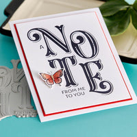 A Note From Me To You 1/Pkg - Spellbinders BetterPress Letterpress System Press Plates