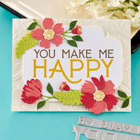 You Make Me Happy 2/Pkg - Spellbinders BetterPress Letterpress System Press Plates