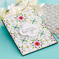 Floral View 2/Plates & 1/Die - Spellbinders BetterPress Letterpress Press Plates & Dies Set