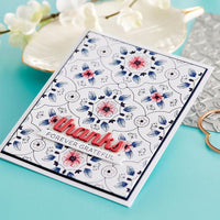 Floral View 2/Plates & 1/Die - Spellbinders BetterPress Letterpress Press Plates & Dies Set