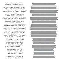 Always & Forever Strips 1/Plate & 1/Die - Spellbinders BetterPress Letterpress Press Plates & Dies Set