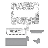 Butterfly Garden 2/Plates & 3/Dies - Spellbinders BetterPress Letterpress Press Plates & Dies Set