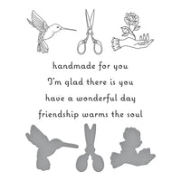 Handmade For You Icons 7/Plates & 3/Dies - Spellbinders BetterPress Letterpress Press Plates & Dies Set