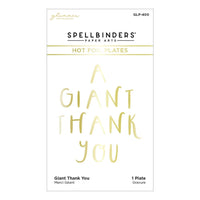 Giant Thank You - Spellbinders Glimmer Hot Foil Plate From Cardfront Sentiment