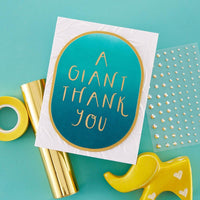 Giant Thank You - Spellbinders Glimmer Hot Foil Plate From Cardfront Sentiment