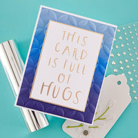 This Card Is Full Of Hugs - Spellbinders Glimmer Hot Foil Plate From Cardfront Sentiment
