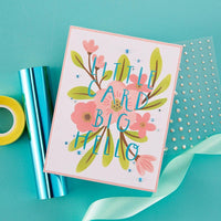 Little Card Big Hello - Spellbinders Glimmer Hot Foil Plate From Cardfront Sentiment