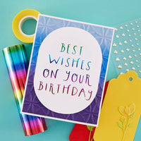 Best Wishes On Your Birthday - Spellbinders Glimmer Hot Foil Plate From Cardfront Sentiment