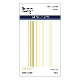 Modern Stripes - Photosynthesis - Spellbinders Glimmer Hot Foil Plate