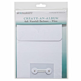 White - 49 And Market Create-An-Album Waterfall Enclosure 6"X8"