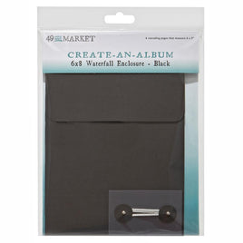 Black - 49 And Market Create-An-Album Waterfall Enclosure 6"X8"