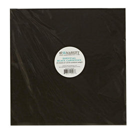 Black - 49 And Market Essential Cardstock 12"X12" 20/Pkg