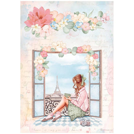 Oh La La - Window - Stamperia Rice Paper Sheet A4