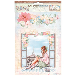 Oh La La - Stamperia Assorted Rice Paper A4 6/Sheets