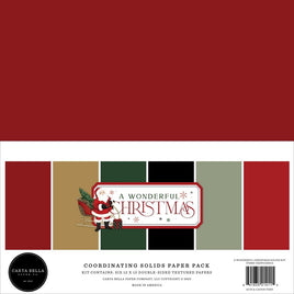 A Wonderful Christmas - Carta Bella Solids Collection Kit 12"X12"