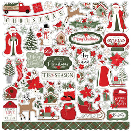 Christmas Time - Echo Park Elements Cardstock Stickers 12"X12"