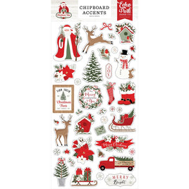Accents, Christmas Time - Echo Park Chipboard 6"X13"