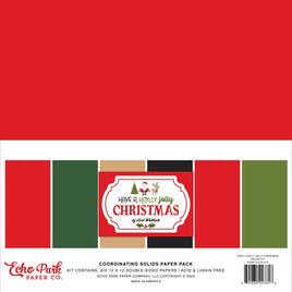 Have A Holly Jolly Christmas - Echo Park Solids Collection Kit 12"X12"