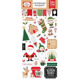 Accents, Have A Holly Jolly Christmas - Echo Park Chipboard 6"X13"