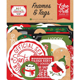 Frames & Tags, Have A Holly Jolly Christmas - Echo Park Cardstock Ephemera