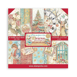 Christmas Greetings - Stamperia Double-Sided Paper Pad 12"X12" 10/Pkg