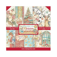 Christmas Greetings - Stamperia Double-Sided Paper Pad 8"X8" 10/Pkg