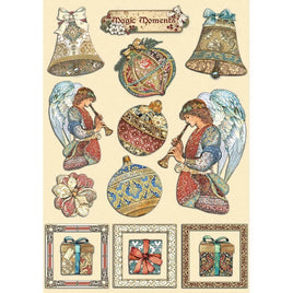 Christmas Greetings - Stamperia Wooden Shapes A5
