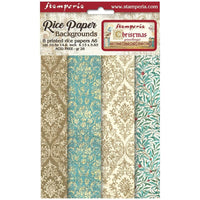 Christmas Greetings - Stamperia Assorted Rice Paper A6 8/Sheets