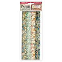 Christmas Greetings - Stamperia Polyester Fabric 12"X12" 4/Pkg