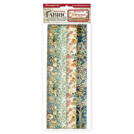 Christmas Greetings - Stamperia Polyester Fabric 12"X12" 4/Pkg