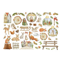 Winter Valley - Stamperia Cardstock Ephemera Adhesive Paper Cut Outs