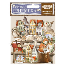 Winter Valley - Stamperia Cardstock Ephemera Adhesive Paper Cut Outs